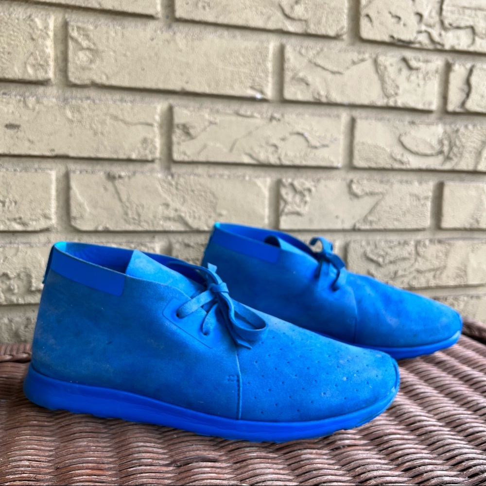 Native Shoes Men’s 9 Chukka Hydro Soft Suede Blue Athletic Sneaker Boots